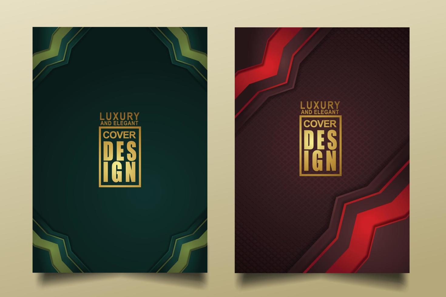 set cover design template mit luxuriösen und eleganten flusslinien überlappen schichten ornament und realistische textur auf dunklem hintergrund vektor