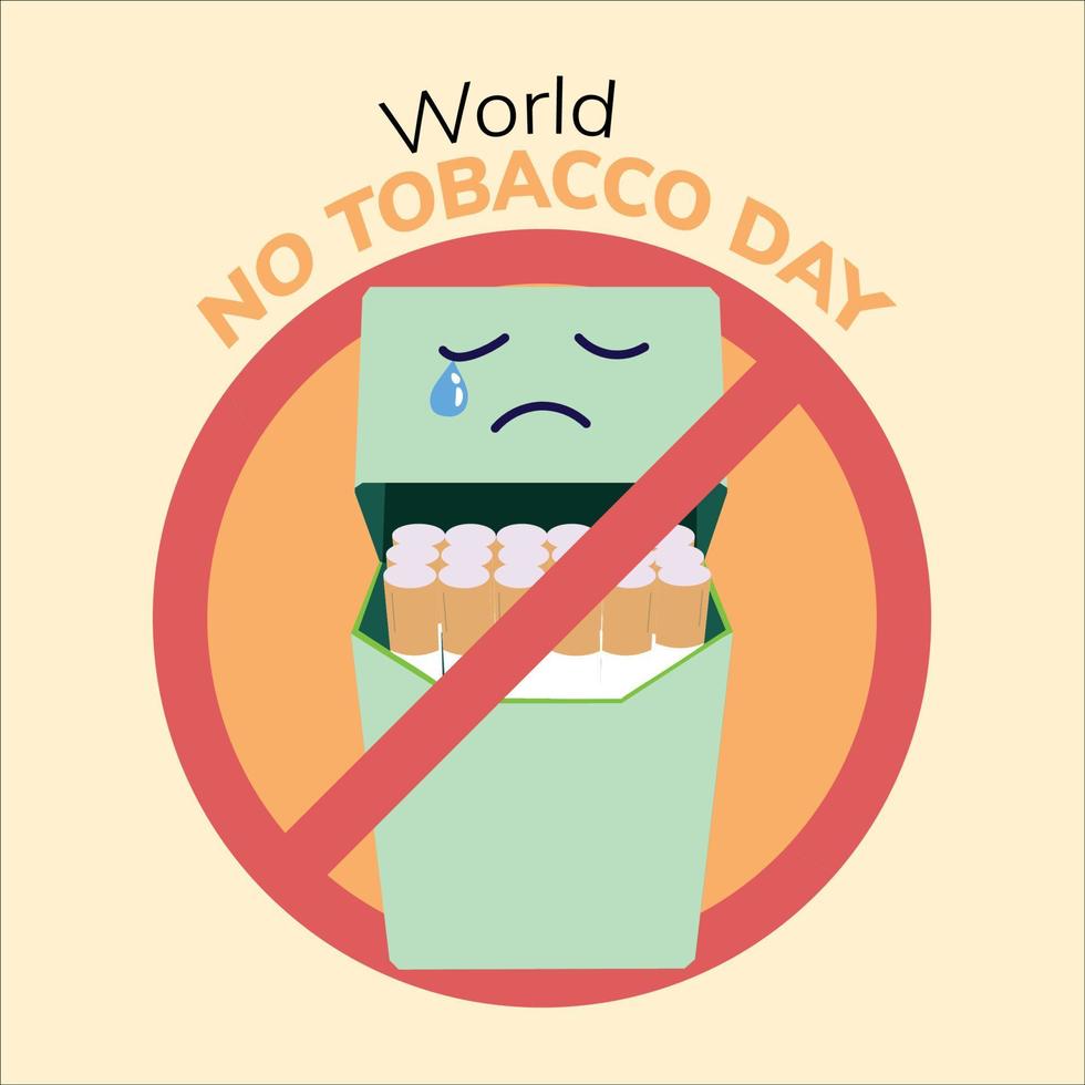 vektor illustration affisch eller banderoll för världen ingen tobak dag