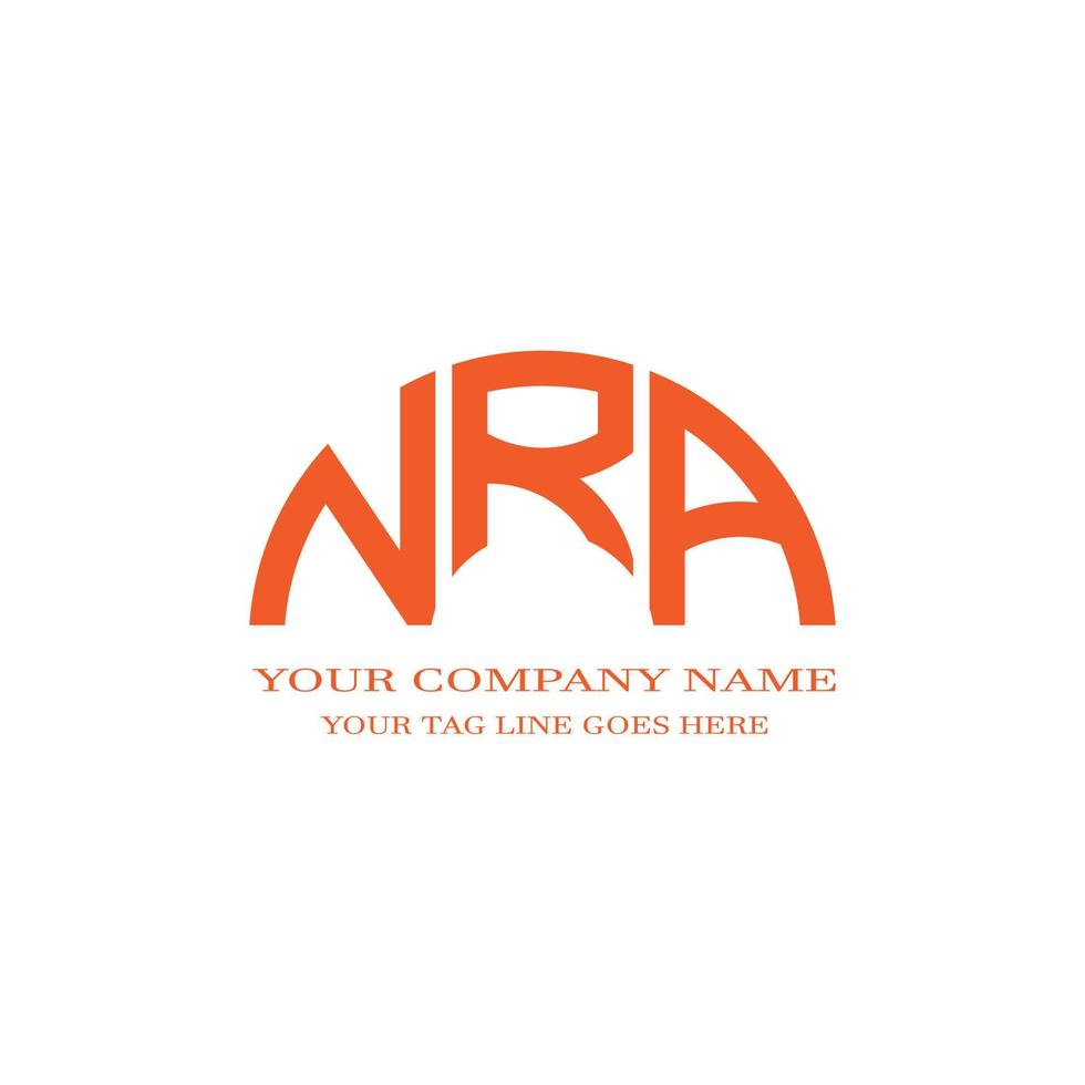 nra letter logotyp kreativ design med vektorgrafik vektor