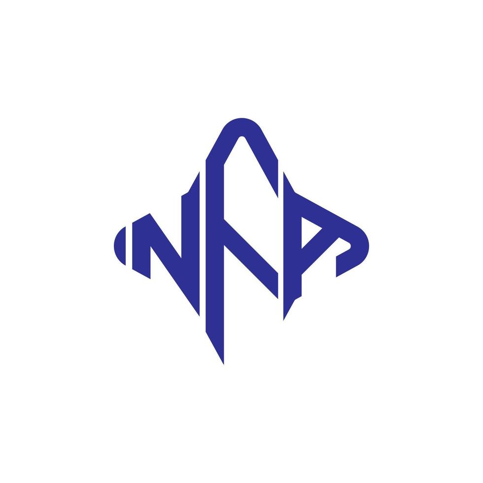 nfa brev logotyp kreativ design med vektorgrafik vektor