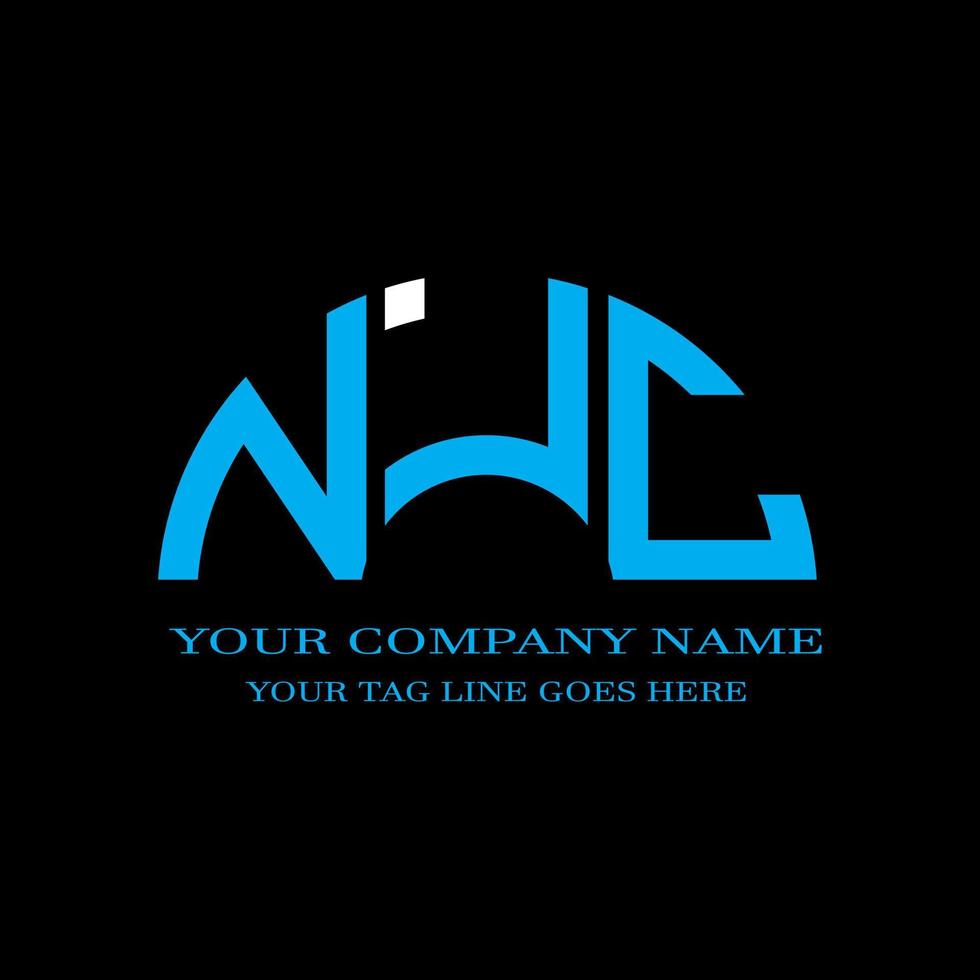 njc letter logotyp kreativ design med vektorgrafik vektor