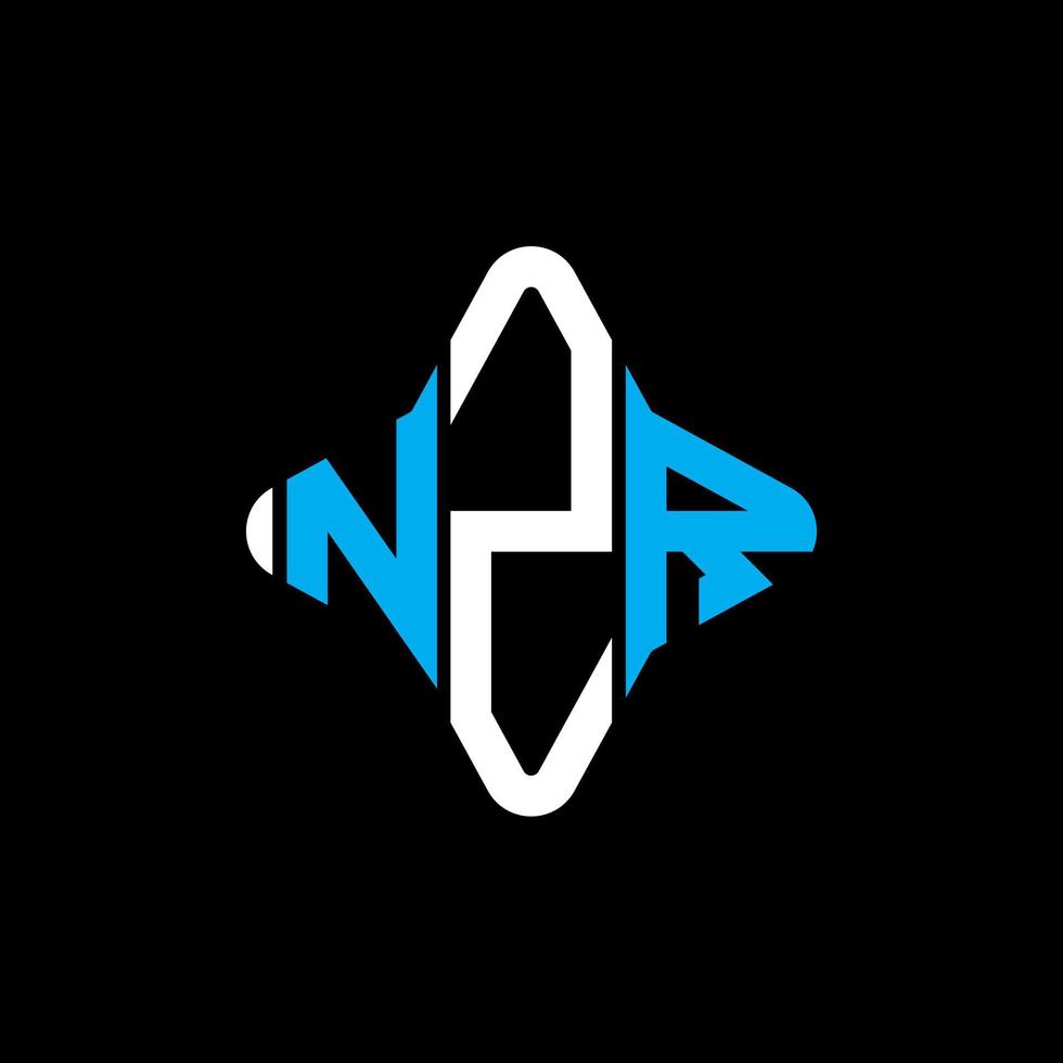 nzr letter logotyp kreativ design med vektorgrafik vektor
