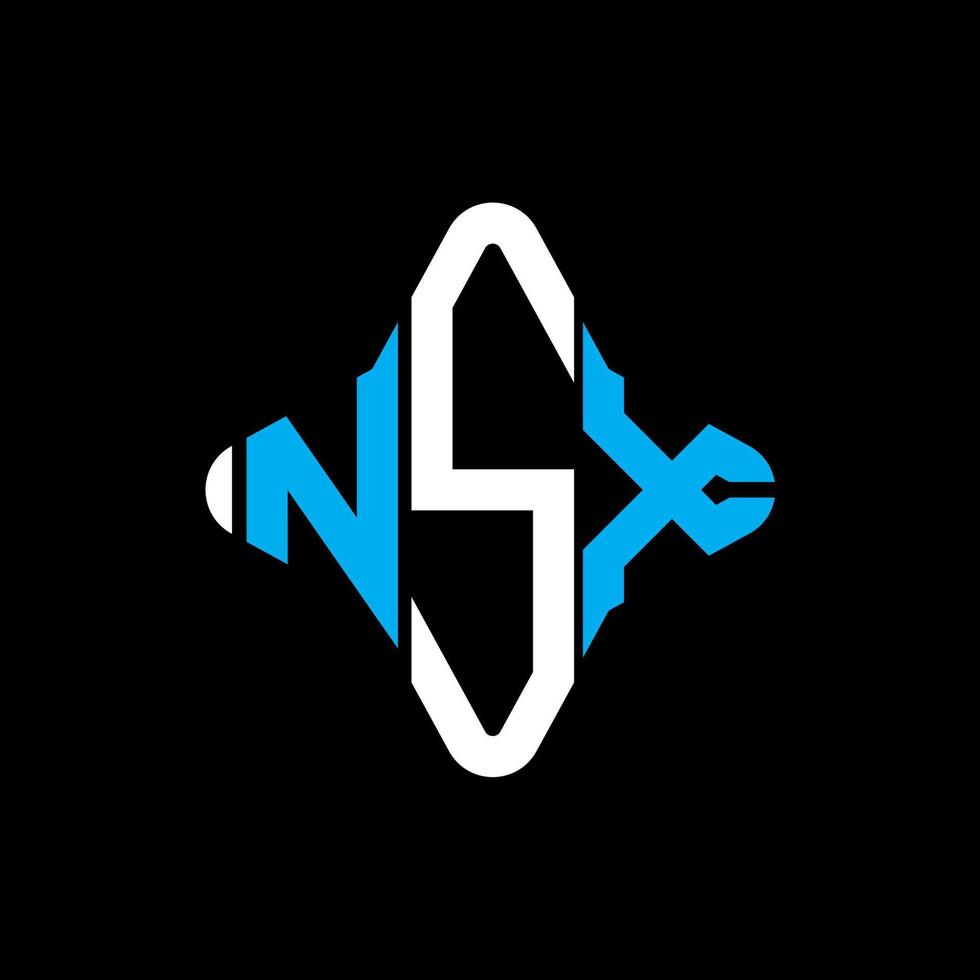 nsx letter logotyp kreativ design med vektorgrafik vektor