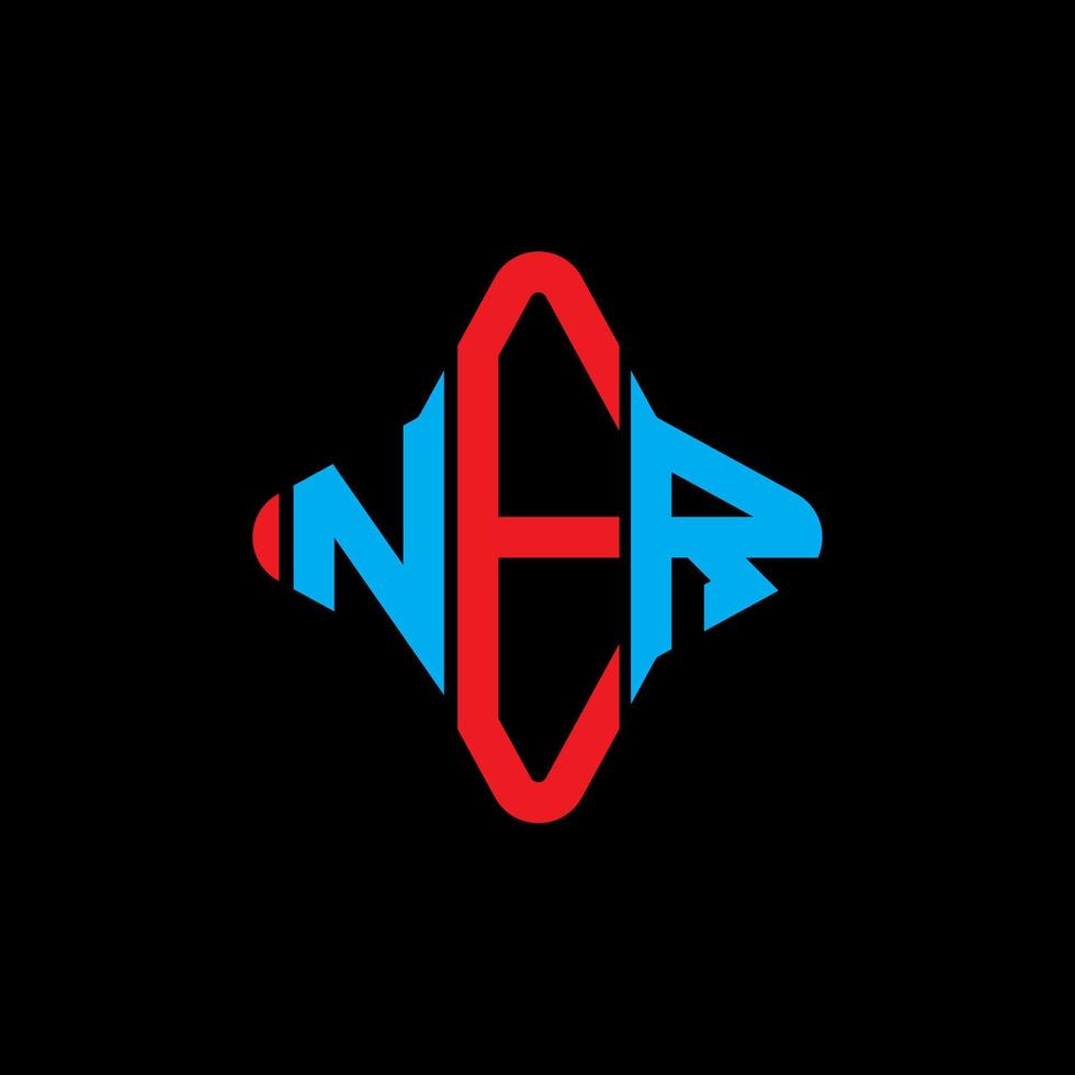 Ner Brief Logo kreatives Design mit Vektorgrafik vektor
