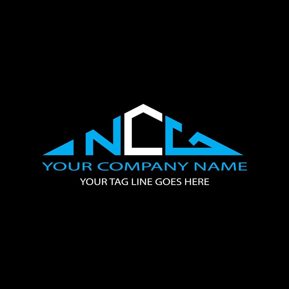 ncg letter logotyp kreativ design med vektorgrafik vektor