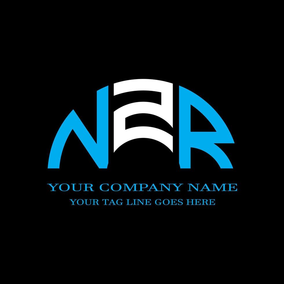 nzr letter logotyp kreativ design med vektorgrafik vektor