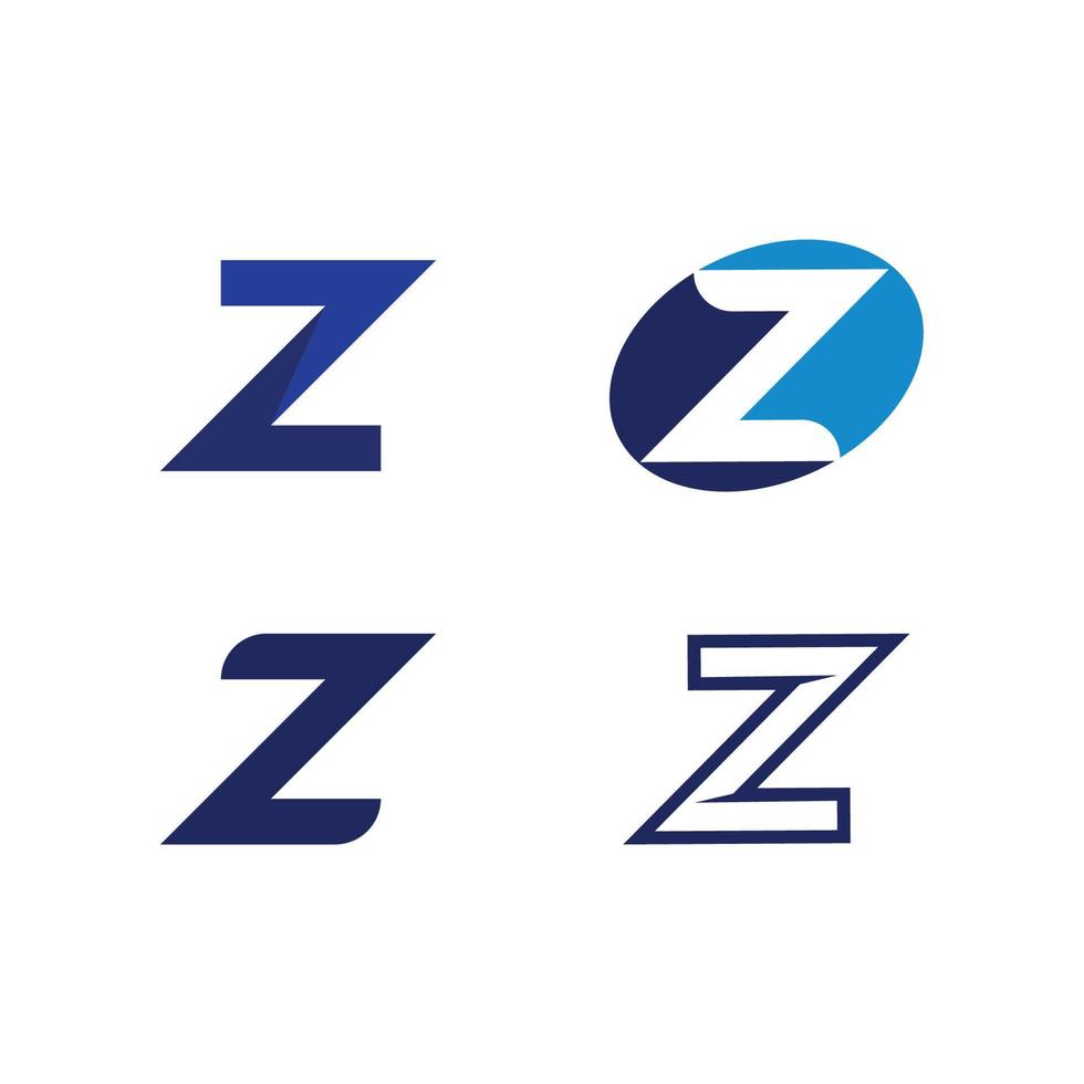 z bokstav och teckensnitt z logotyp design vektor identitet illustration