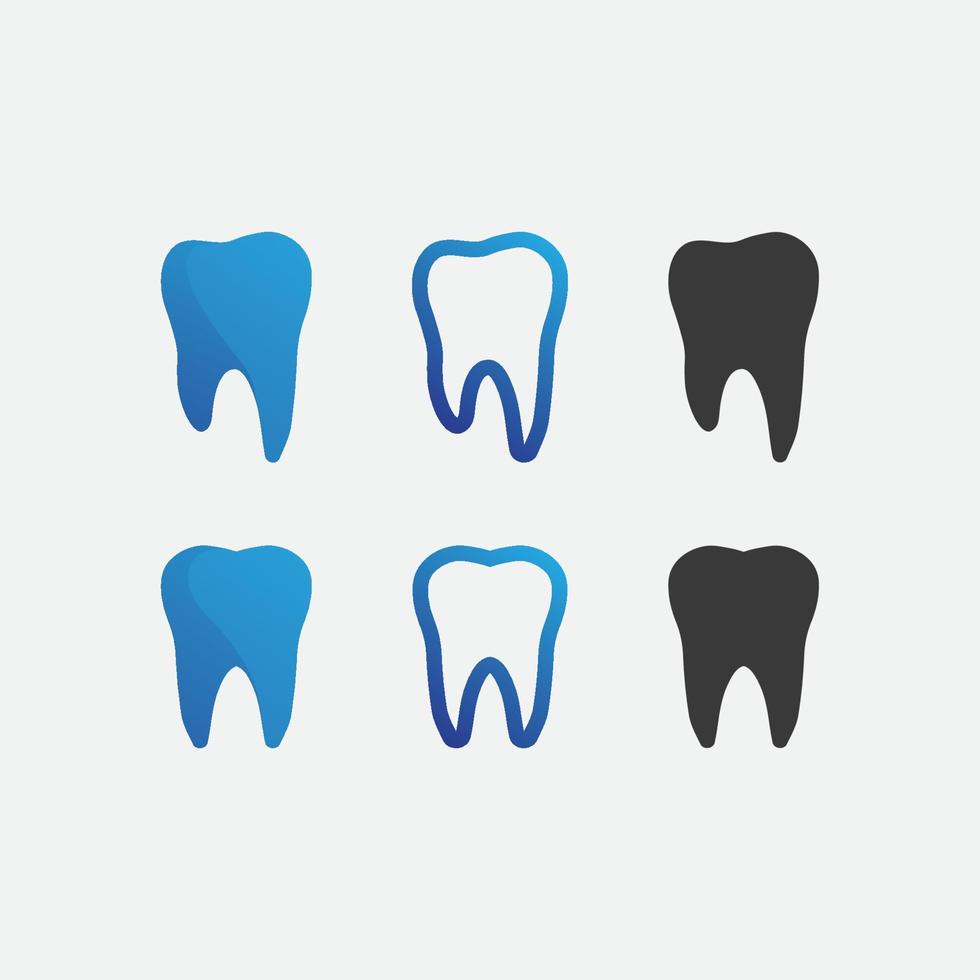 zahnpflege und zahnlogoschablonen-vektorillustration vektor