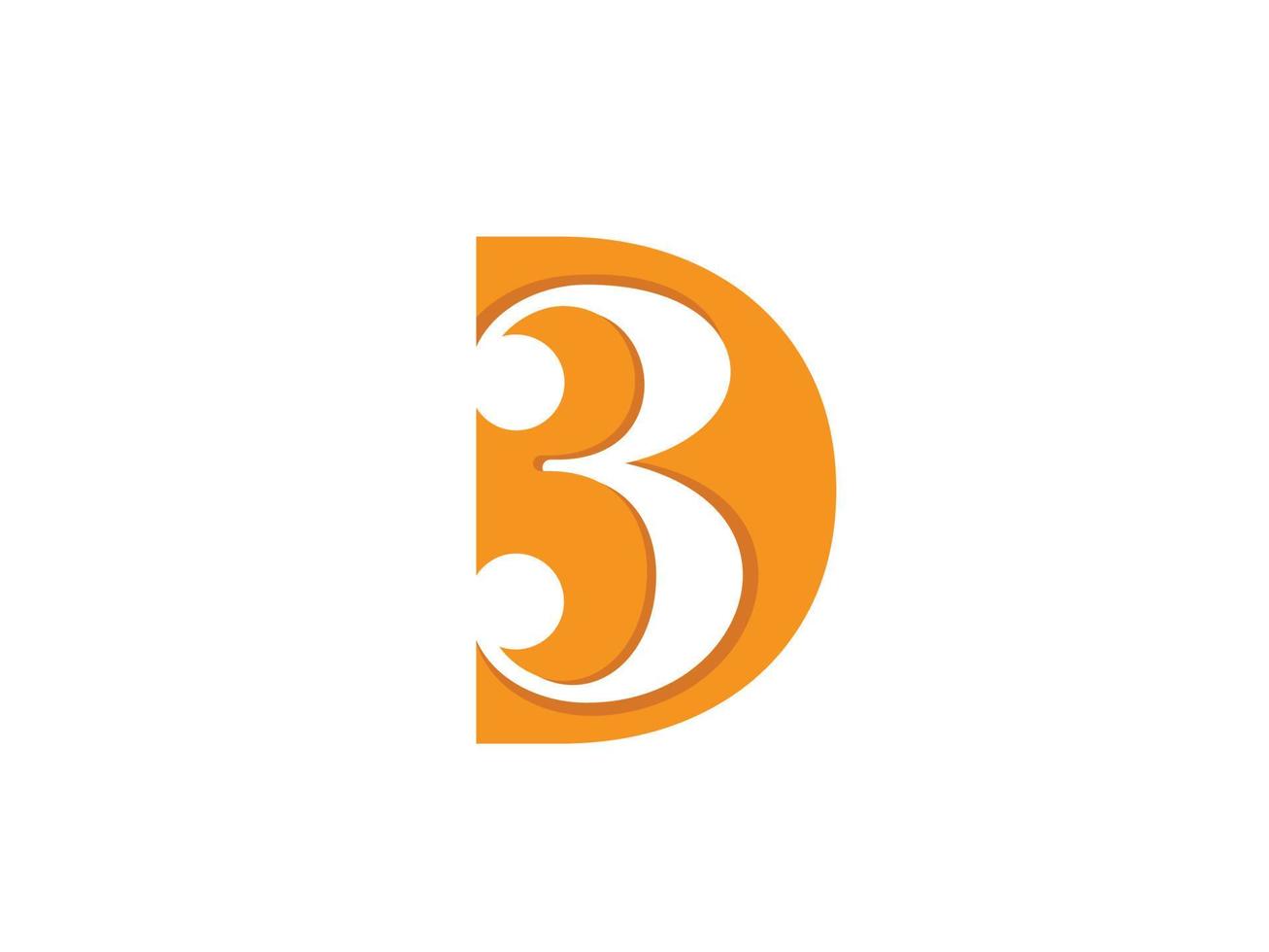kreatives Logo-Design mit 3D-Buchstaben. 3D-Logo. d-Logo vektor