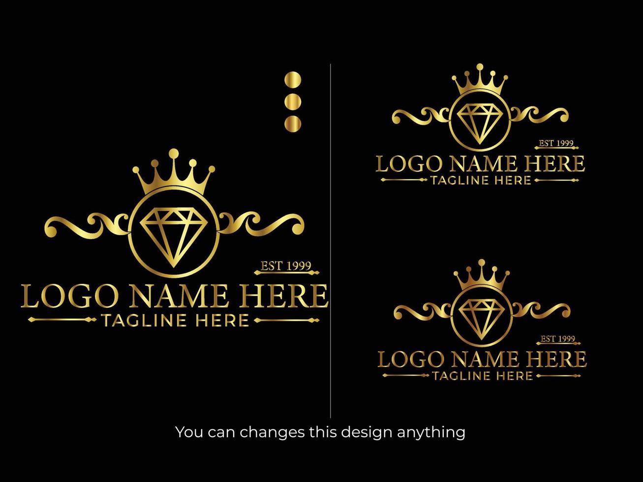 guld butikslogotyp. lyx vektor logotypdesign. lyxig logotyp