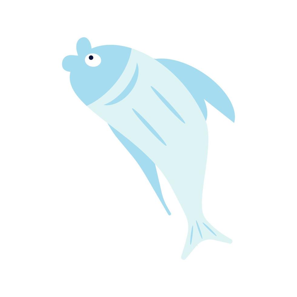 stor blå fisk i ett hopp vektor