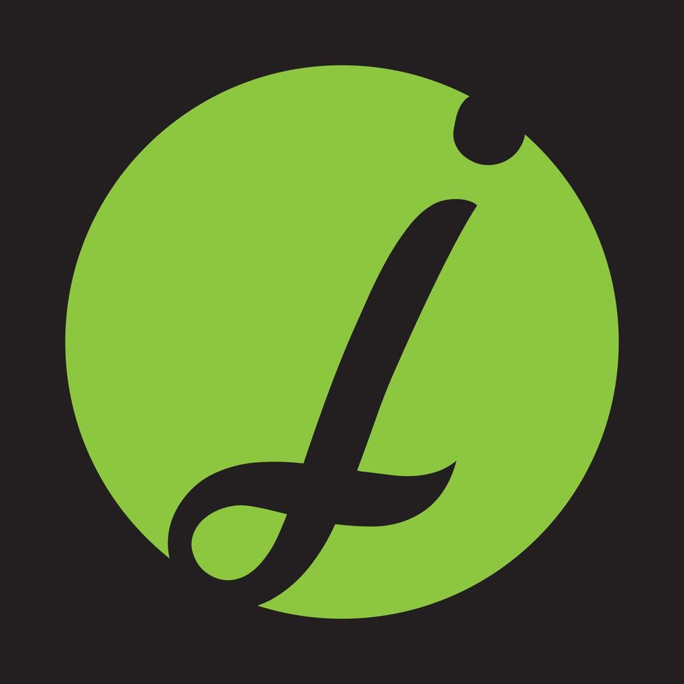 bokstaven j logotyp ikon designmall element vektor
