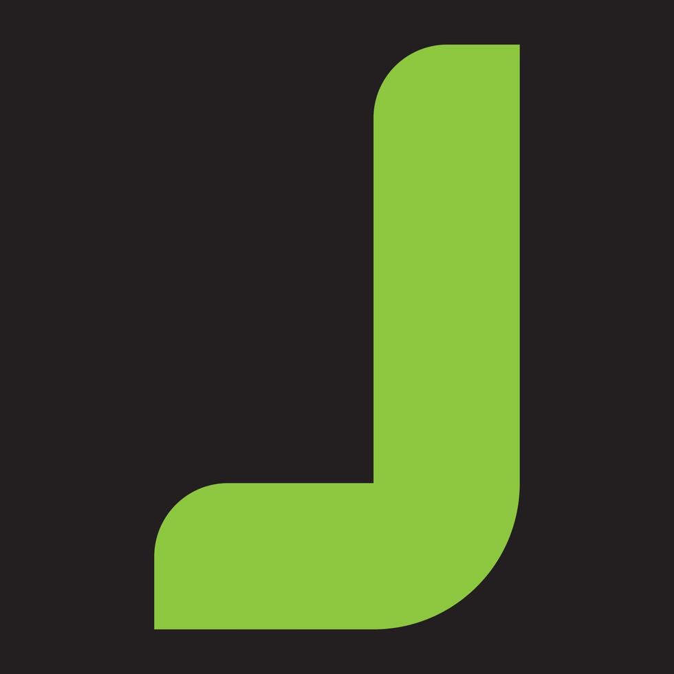 bokstaven j logotyp ikon designmall element vektor