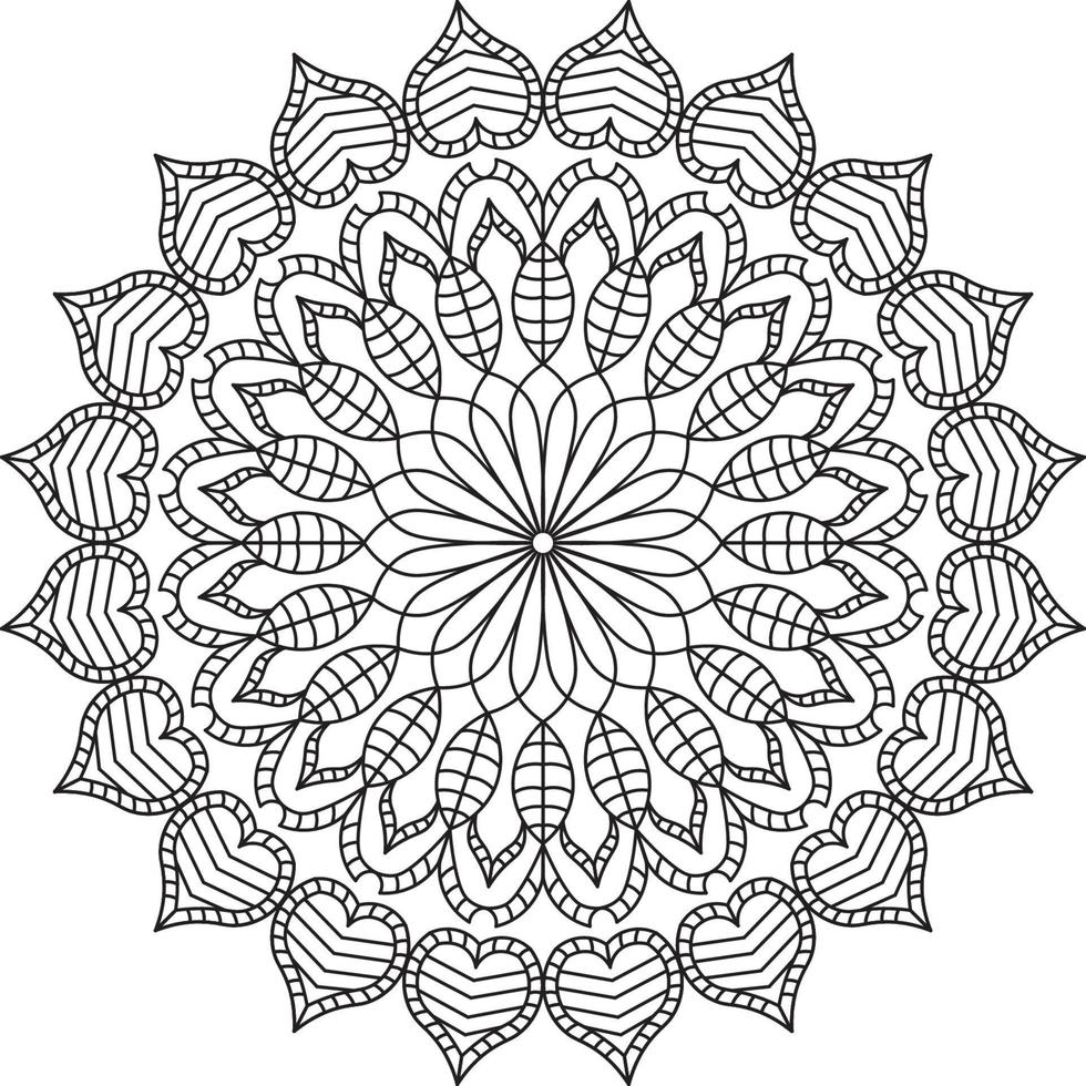 mandala målarbok vektor