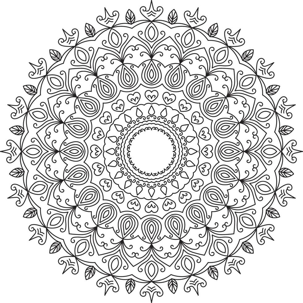 mandala målarbok vektor