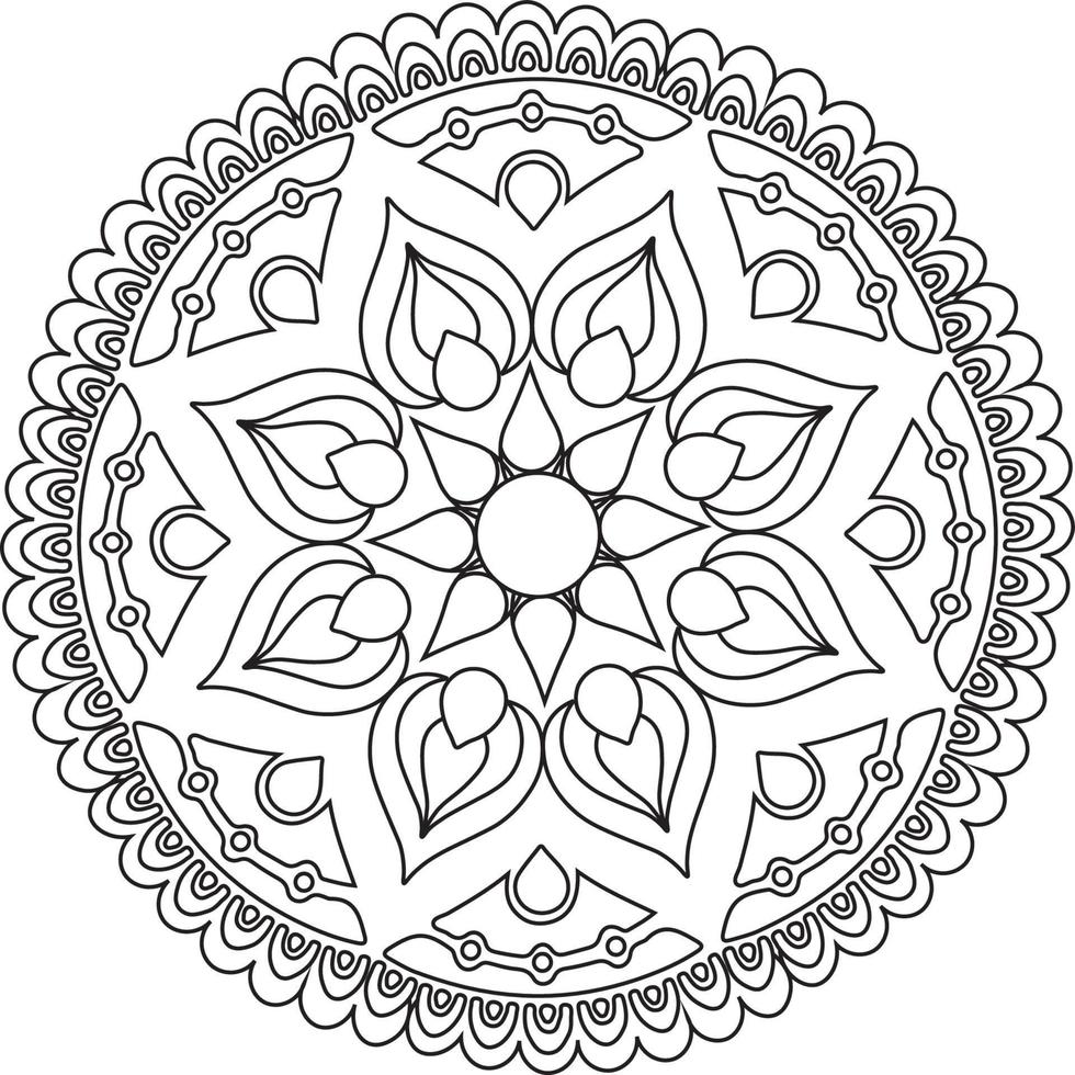 mandala målarbok vektor