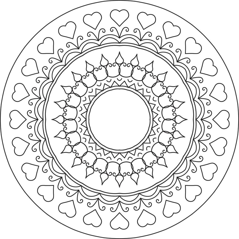 mandala målarbok vektor