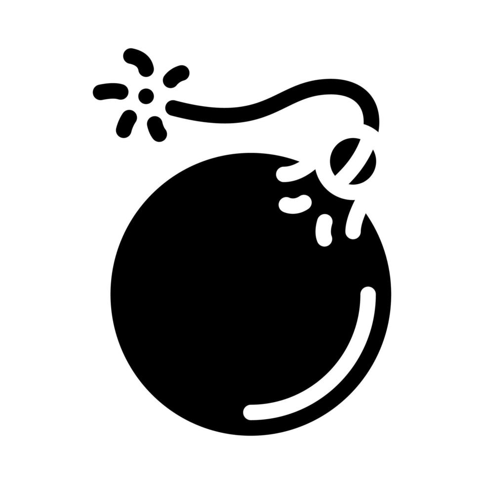 bomb pirat glyf ikon vektor illustration
