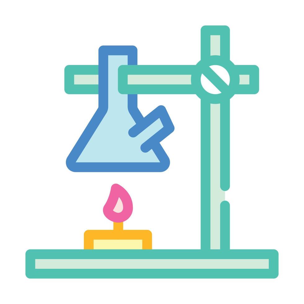 chemielaborgeräte farbe symbol vektor illustration