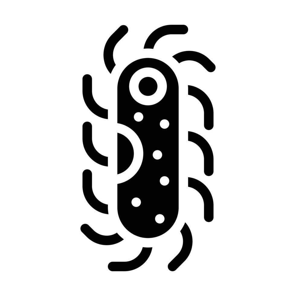 Protozoen-Malaria-Glyphen-Symbolvektor isolierte Illustration vektor