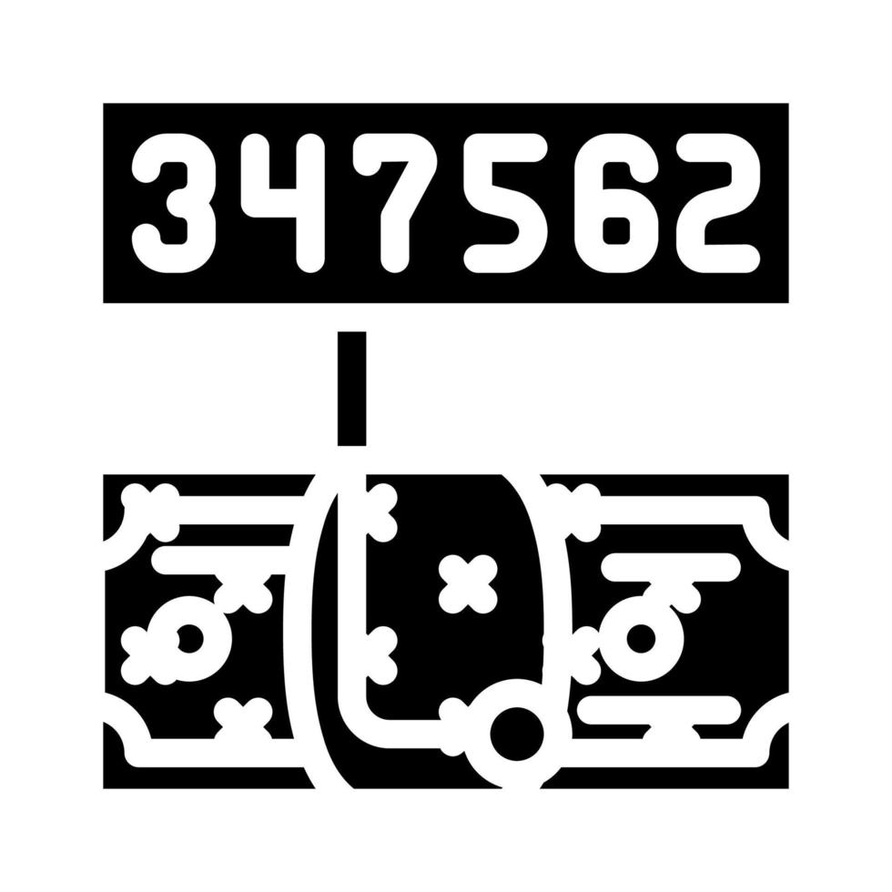 gekennzeichnete Geld-Glyphen-Symbol-Vektor-Illustration vektor