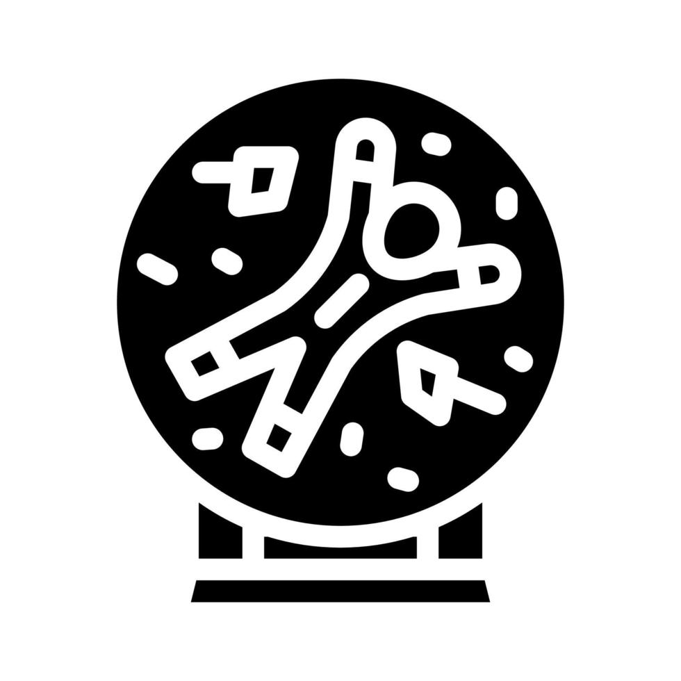 Wurfmesser Glyph Symbol Vektor Illustration schwarz