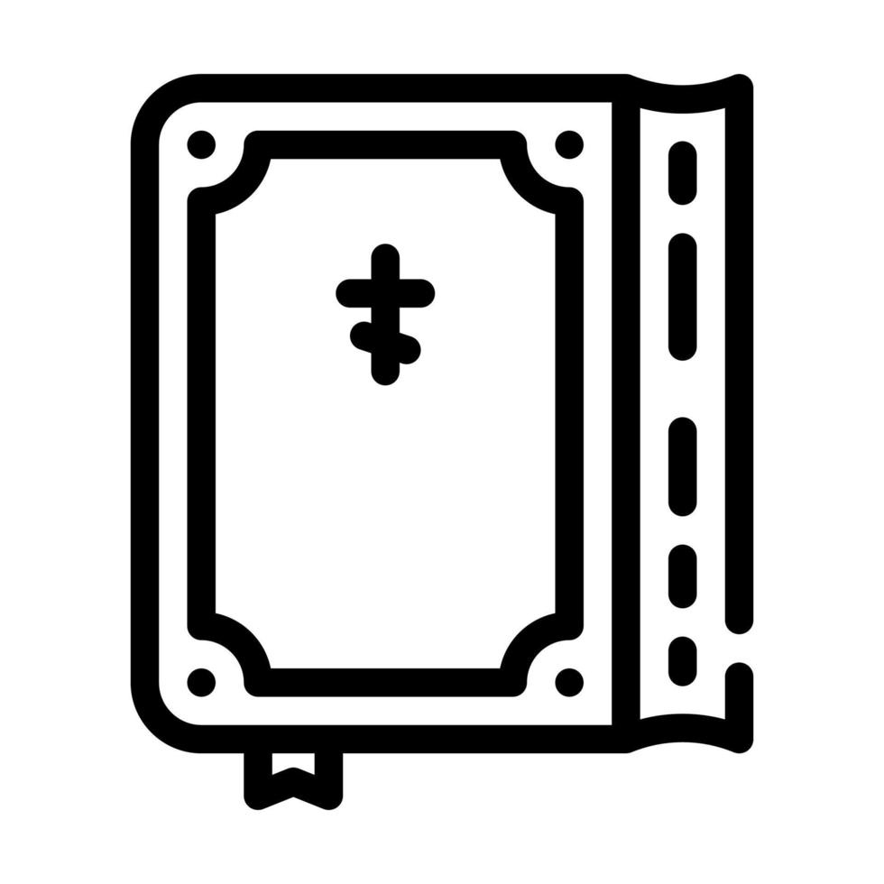 Bibel Buchlinie Symbol Vektor Illustration schwarz