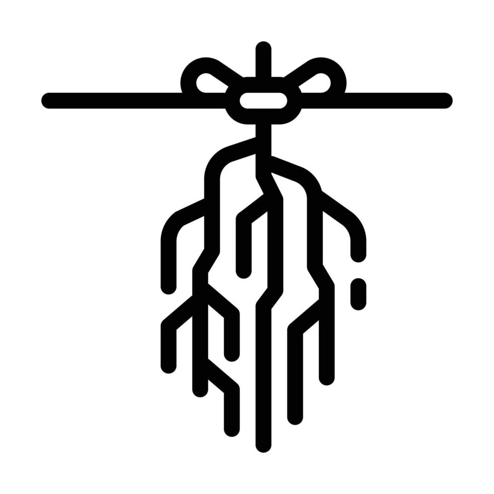 Heilpflanze Wurzellinie Symbol Vektor Illustration