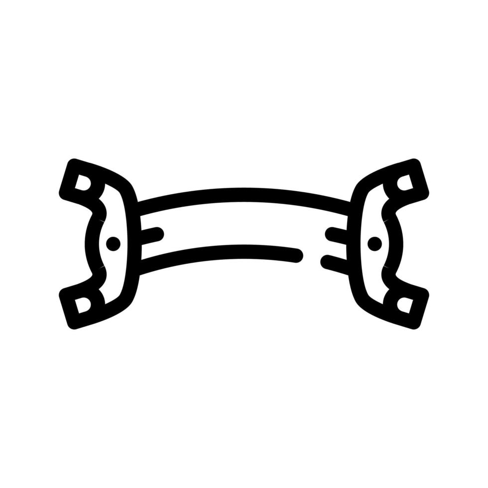 bro av violin linje ikon vektor illustration