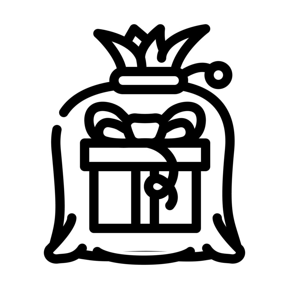 tasche geschenk linie symbol vektor illustration