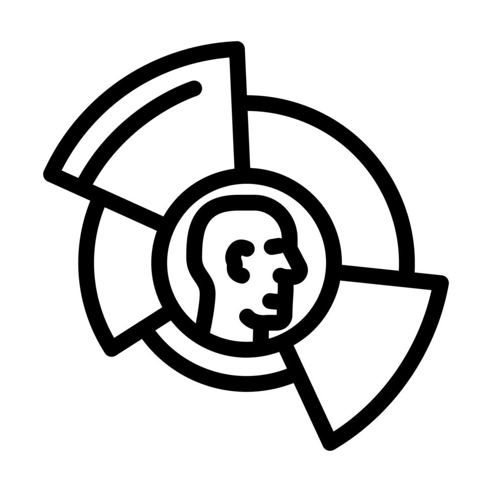 fähigkeiten führer linie symbol vektor illustration