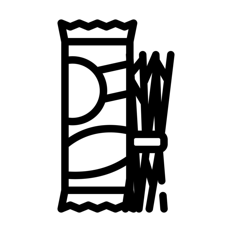 Spaghetti Nudeln Symbol Leitung Vektor Illustration