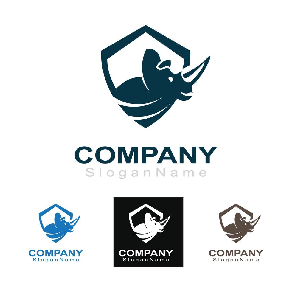 Nashorn-Logo-Bild-Design-Vektor-Vorlage. modernes Tier. Vektor