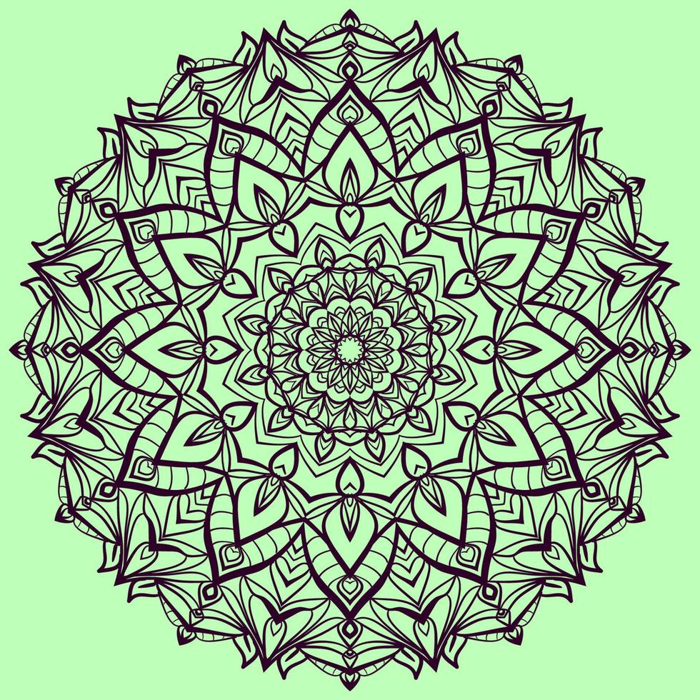 Mandala-Vektor-Kunst-Muster. traditionelle runde Spitzendekoration. kreisförmiges Gestaltungselement vektor