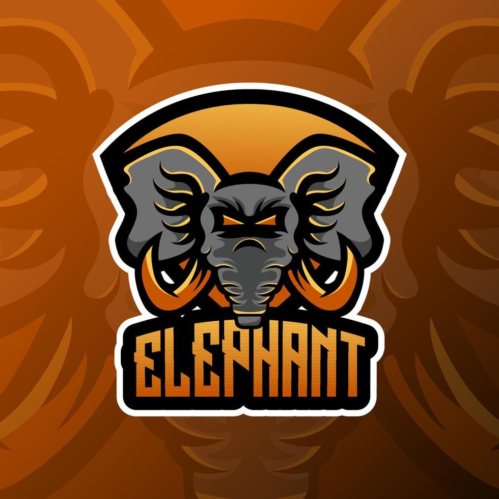 elefanten-maskottchen-esport-logo-design. vektor