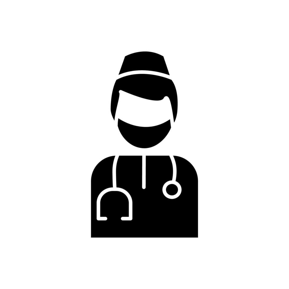 sjuksköterska ikon mall vektor