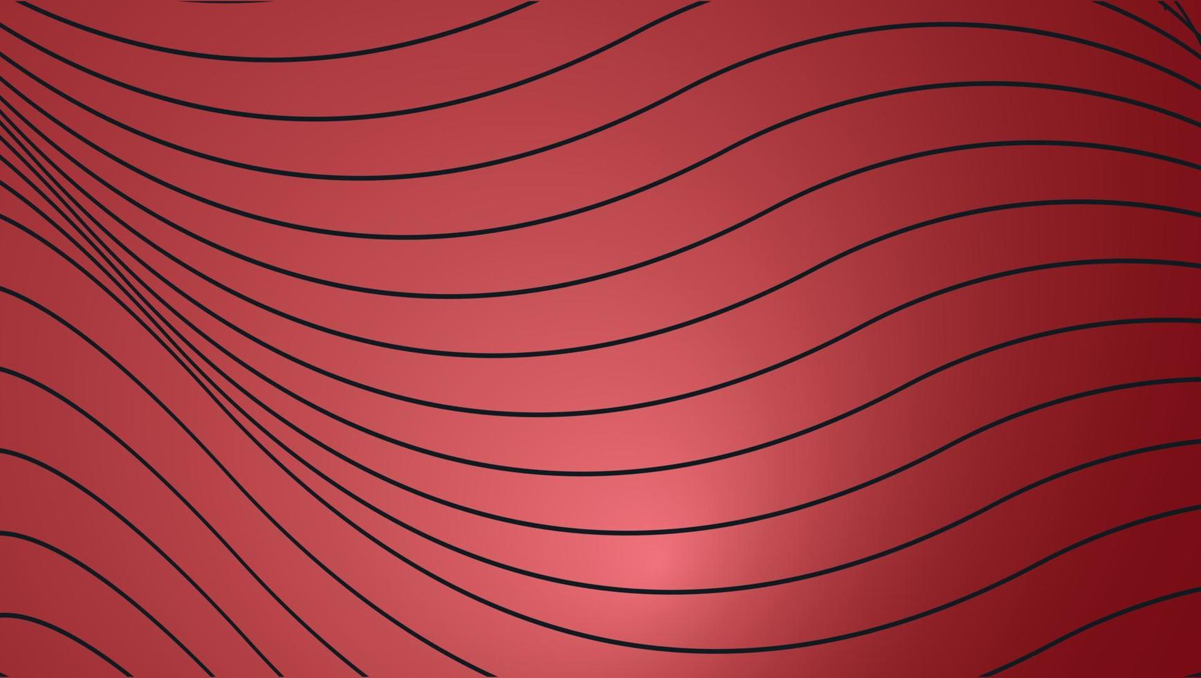 roter wellenförmiger Vektorhintergrund. Linien bewegen abstrakten Streifendesignhintergrund wellenartig vektor