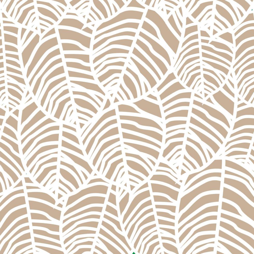 geometrische nahtlose Muster floral mit Blättern in Pastellfarben auf weißem Hintergrund vektor