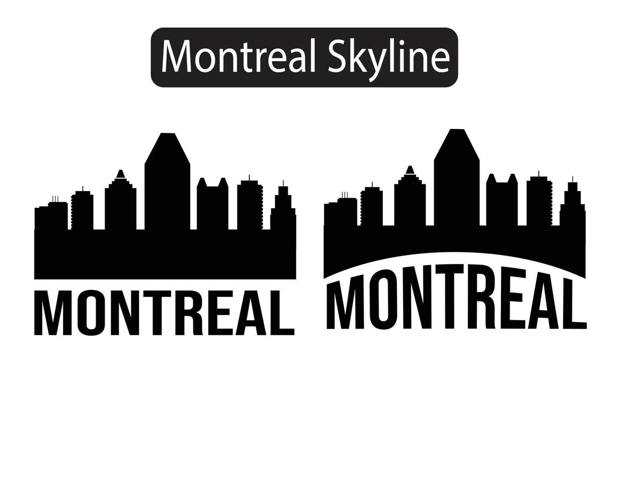 montreal city skyline silhouette vektorillustration vektor