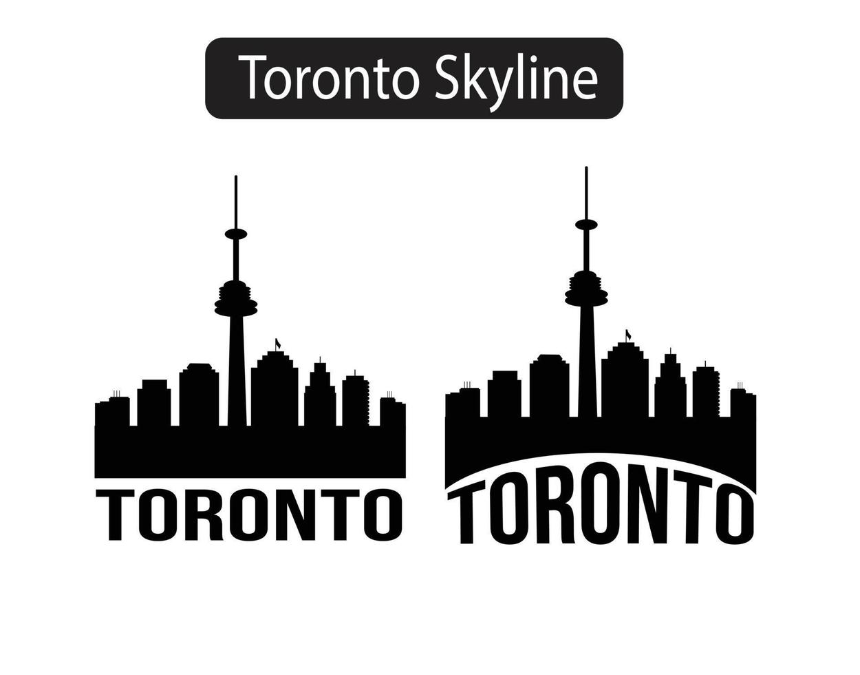 toronto city skyline silhuett vektor illustration