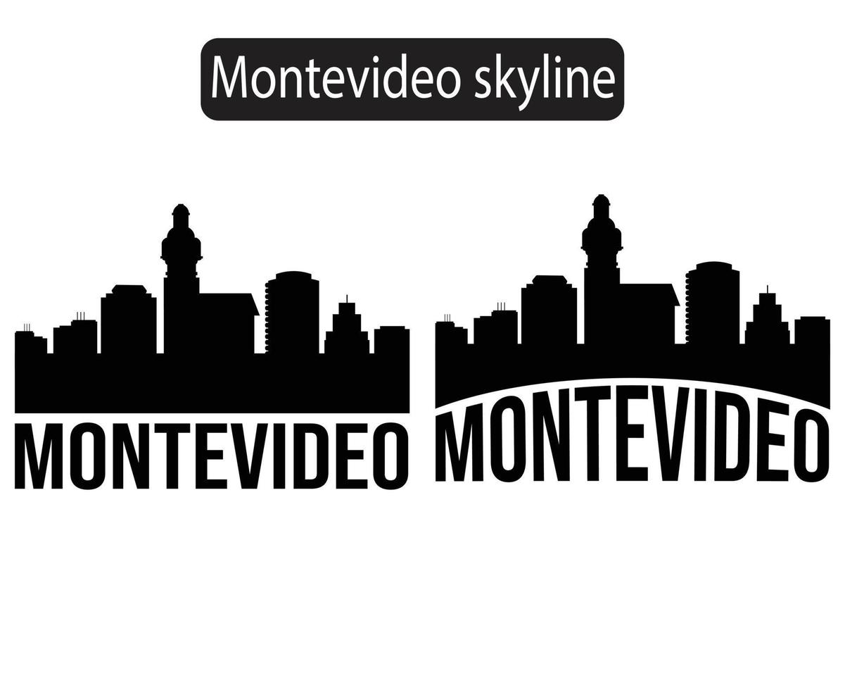 montevideo city skyline silhouette vektorillustration vektor