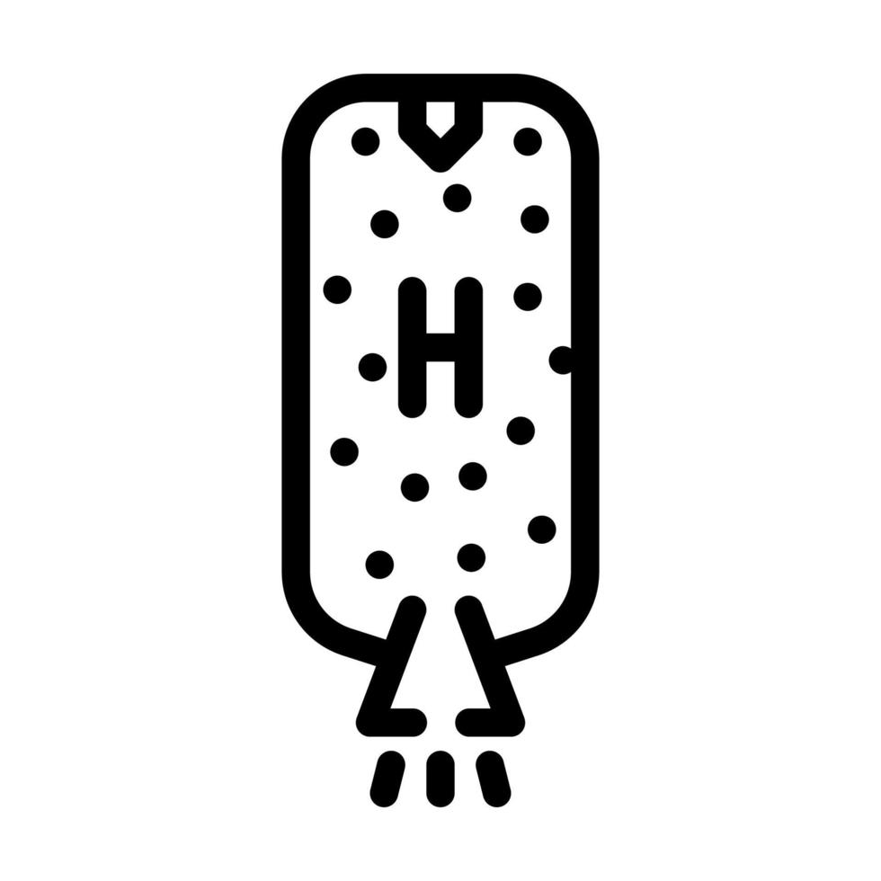 Raketentreibstoff Wasserstoff Symbol Leitung Vektor Illustration