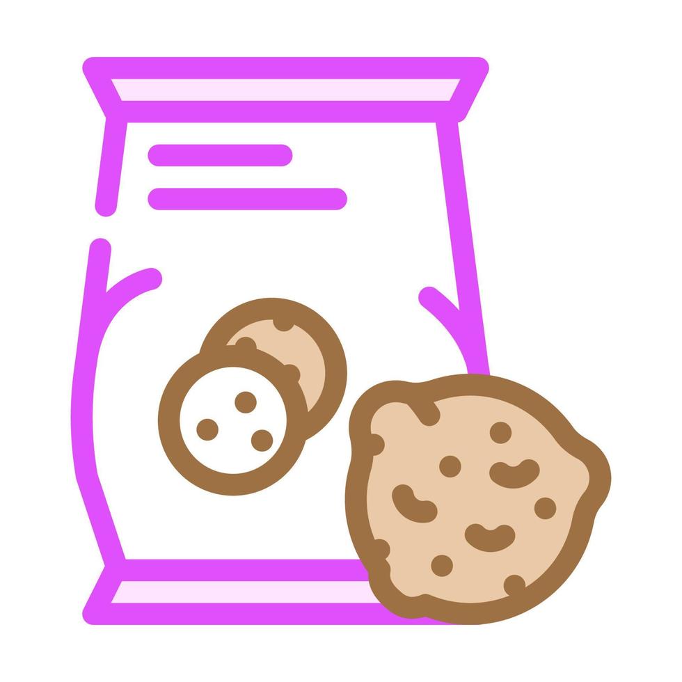 havregrynsgröt kakor mellanmål färg ikon vektor illustration