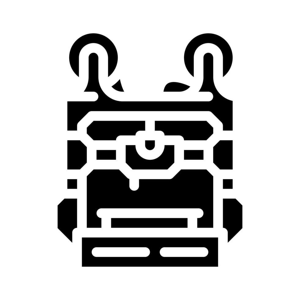 doppelextruder 3d-drucker glyph symbol vektorillustration vektor