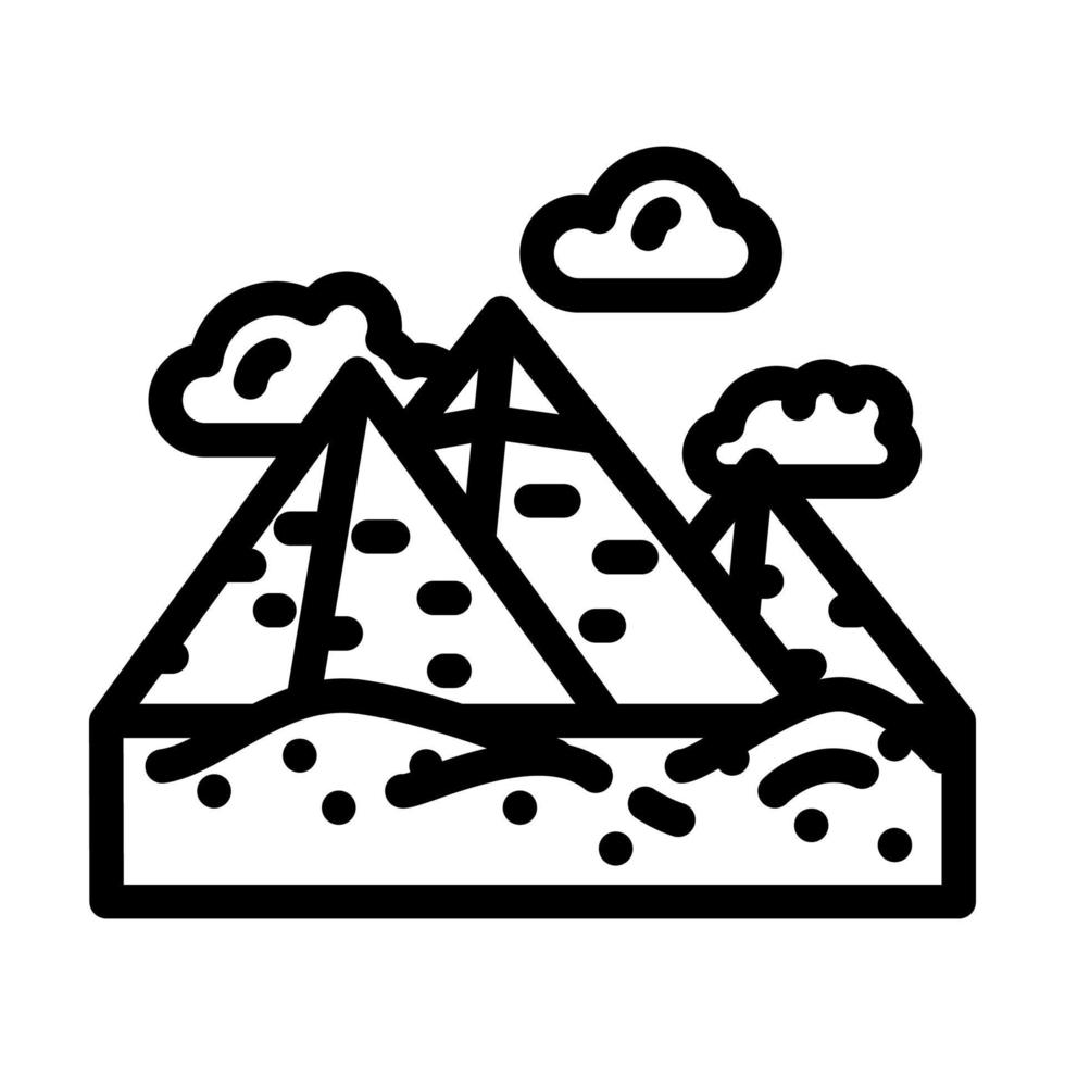 Pyramide Baulinie Symbol Vektor Illustration