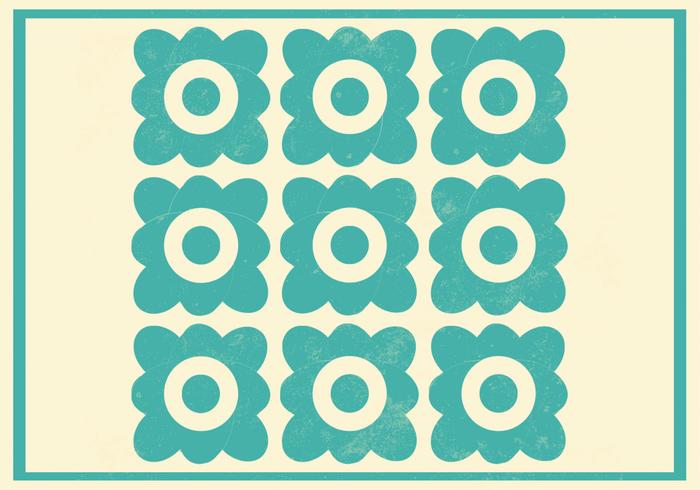 Teal Floral Vector Pattern