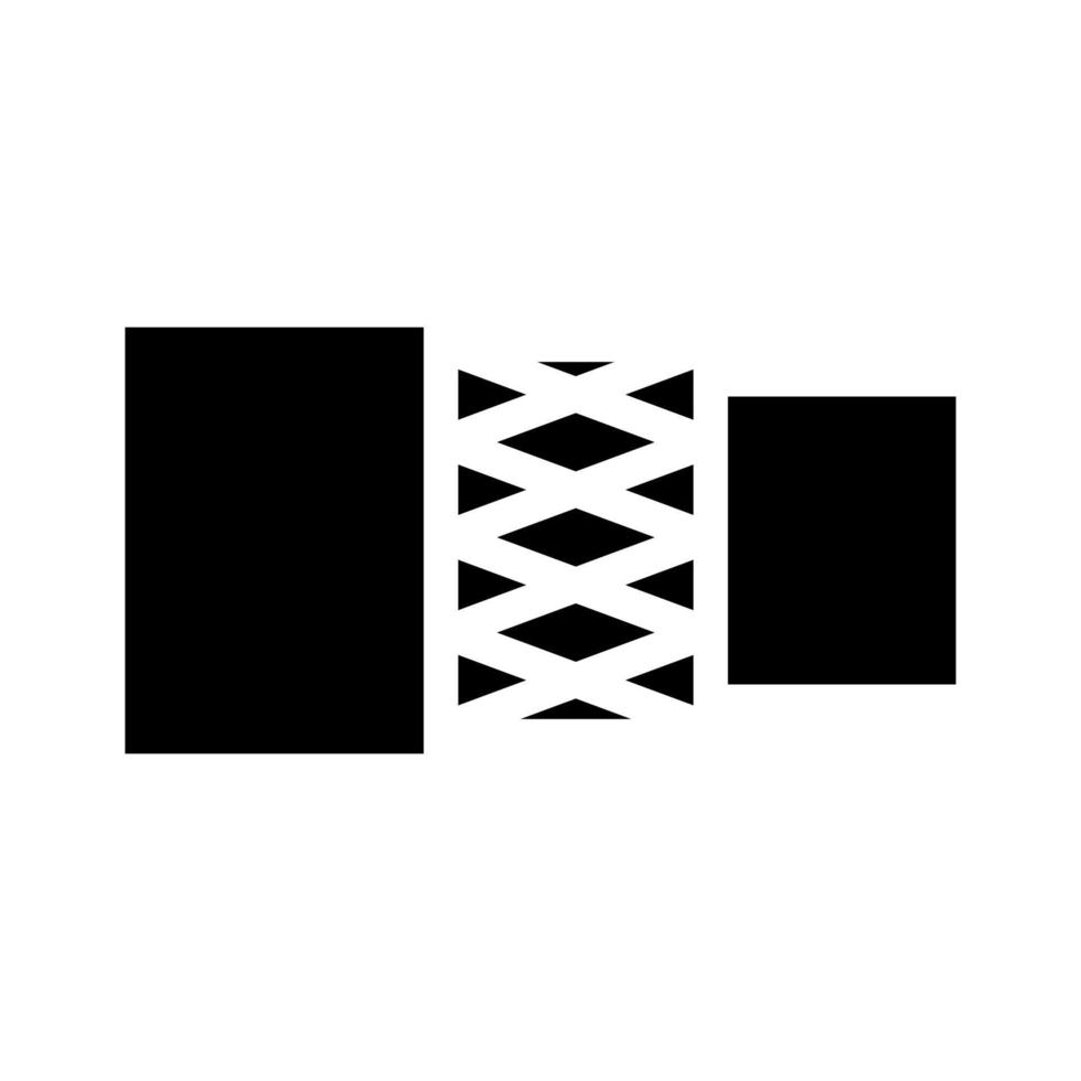 gepanzerte Kabel Glyphen-Symbol-Vektor-Illustration vektor