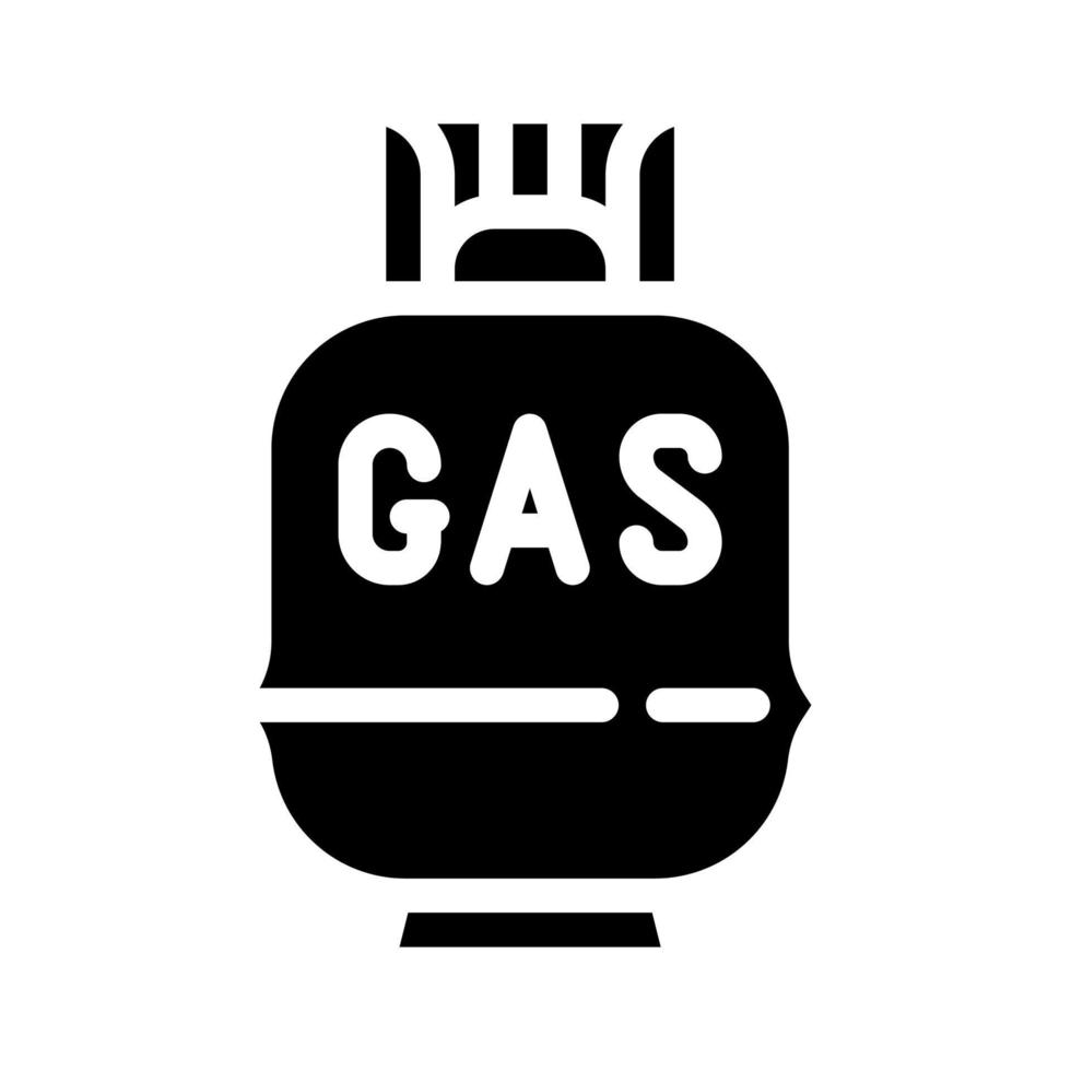 Abbildung des Glyphen-Symbols für Gasflaschen vektor