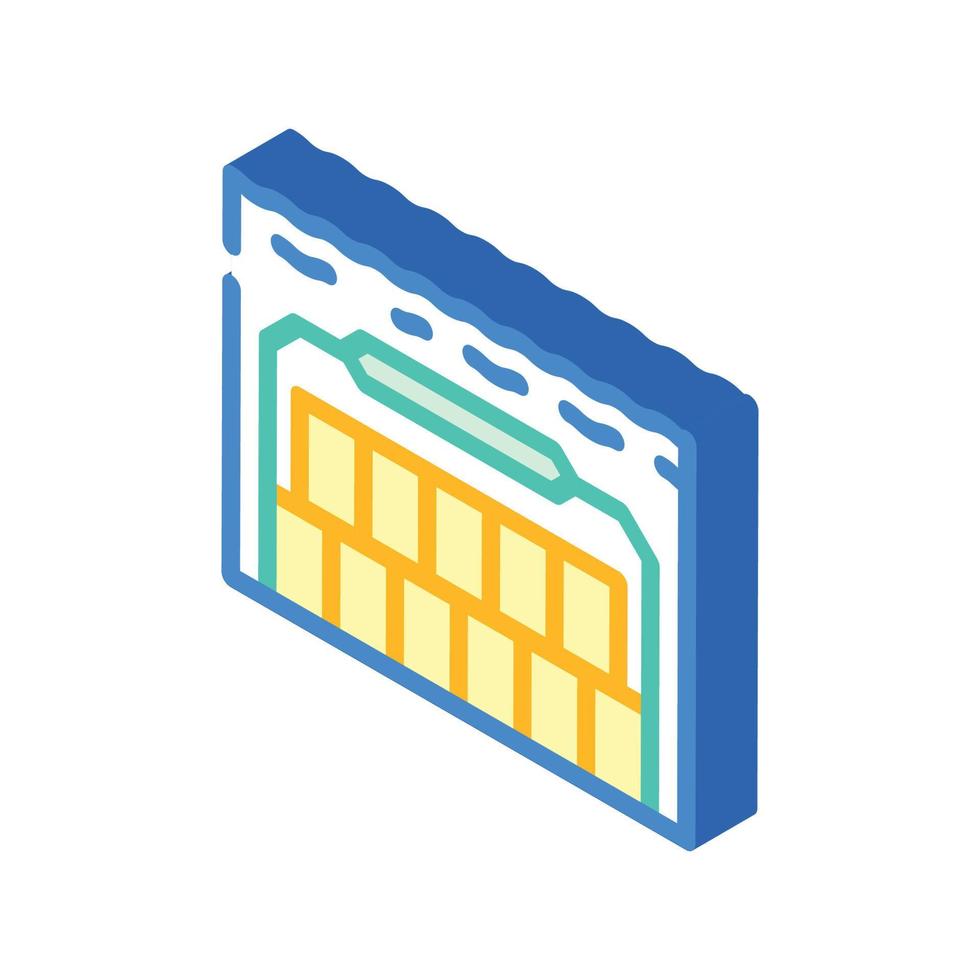 speciell undervattensbegravning isometrisk ikon vektorillustration vektor