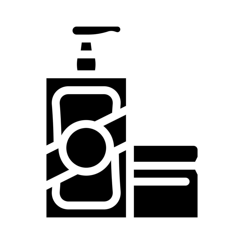 Balsam für Haar-Glyphen-Symbol-Vektor-Illustration vektor